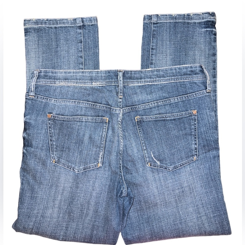 Pilcro and the Letterpress Blue Jeans with Patchwork Accents - Picture 4 of 14
